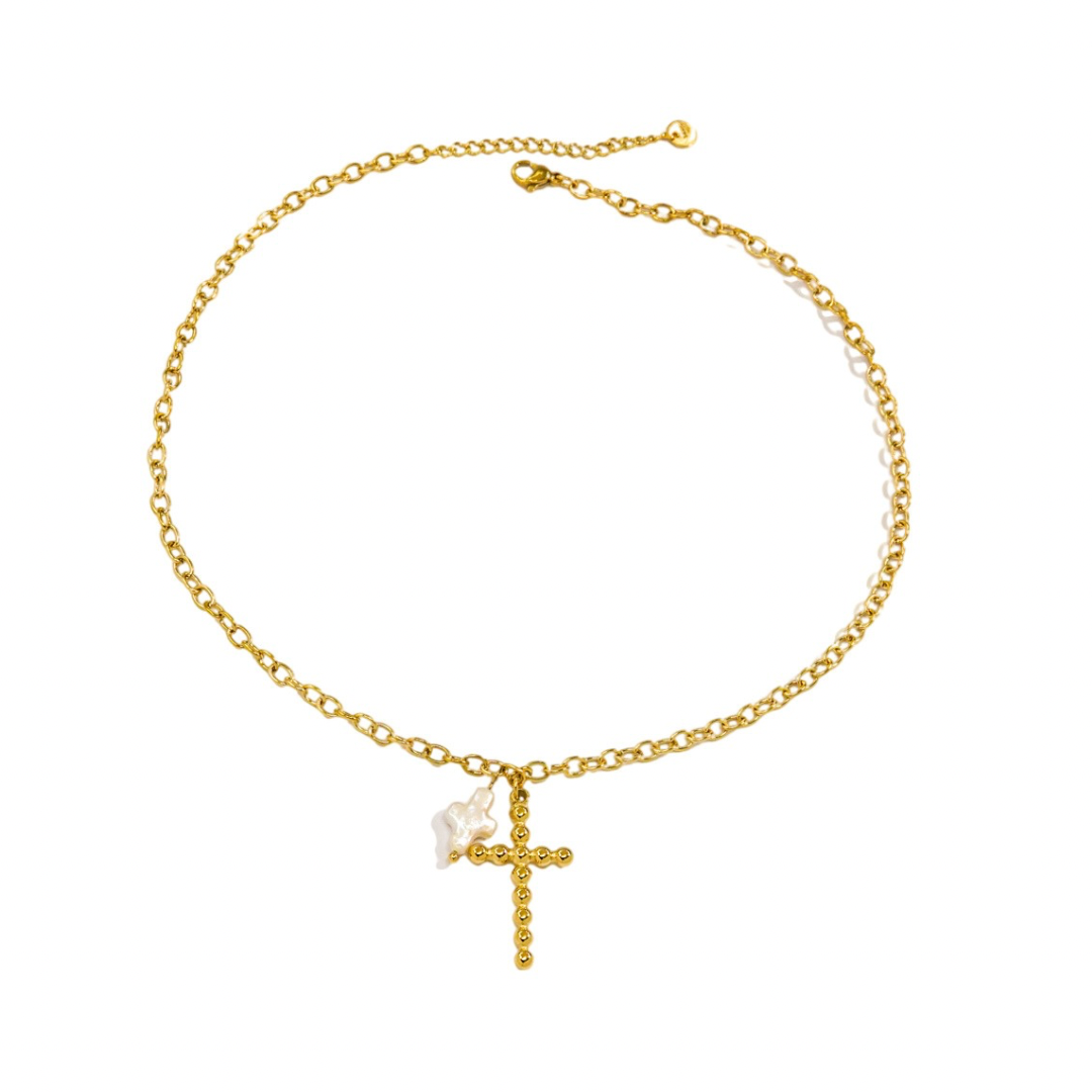 MYKONOS CROSS NECKLACE